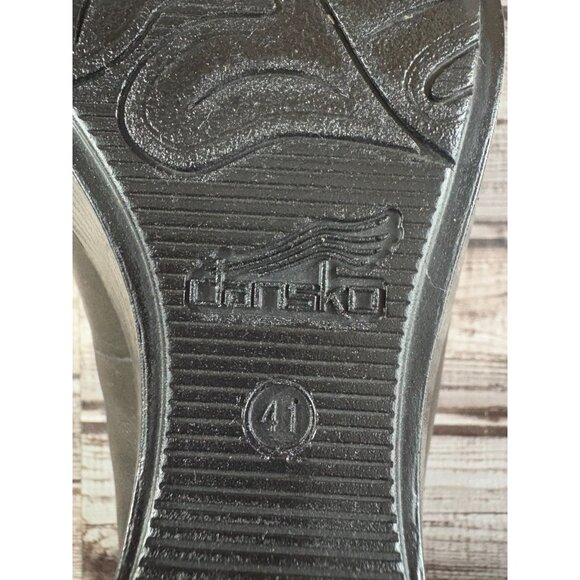Dansko Fanny Wedge Mary Jane Leather Pumps Platform sz 41 US 10.5 c: olive NEW - Picture 9 of 9